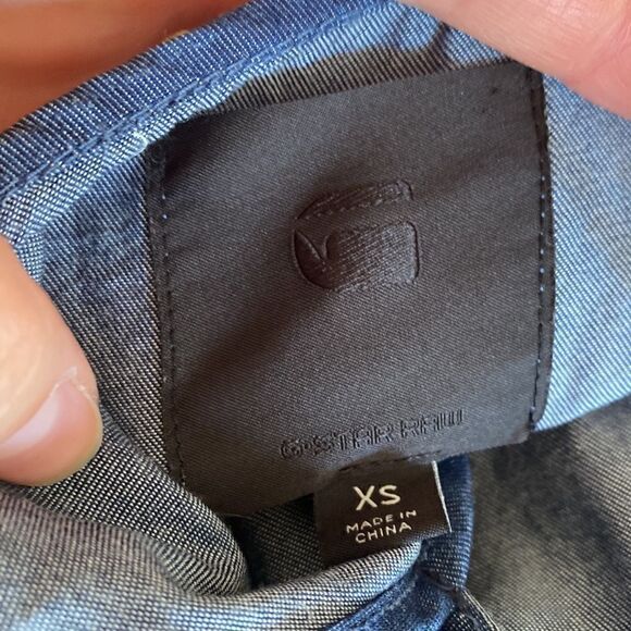 G Star Raw Dark Denim Mini Wrap Dress Size XS - Picture 10 of 11